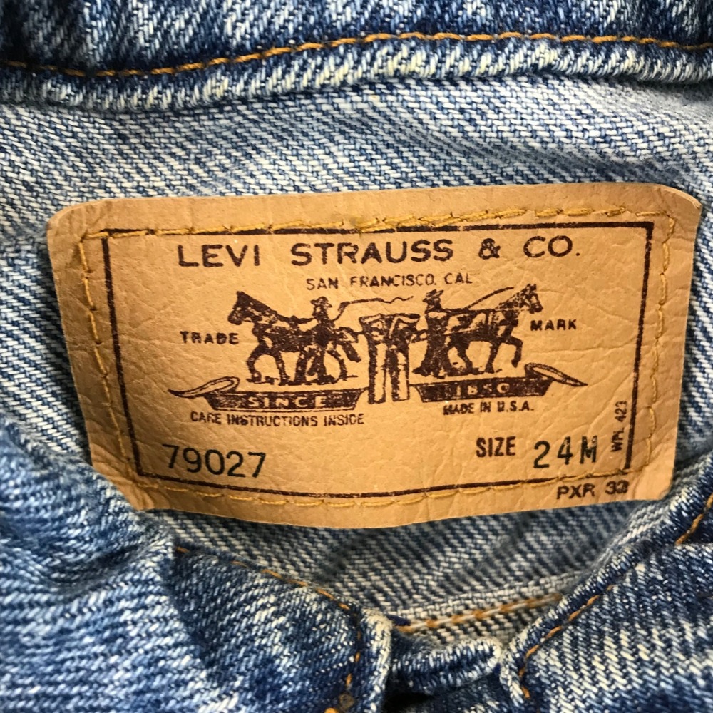 Kids Levi Strauss Co Denim‎ Jacket Size 24M Blue Jean Button Front - Picture 6 of 8
